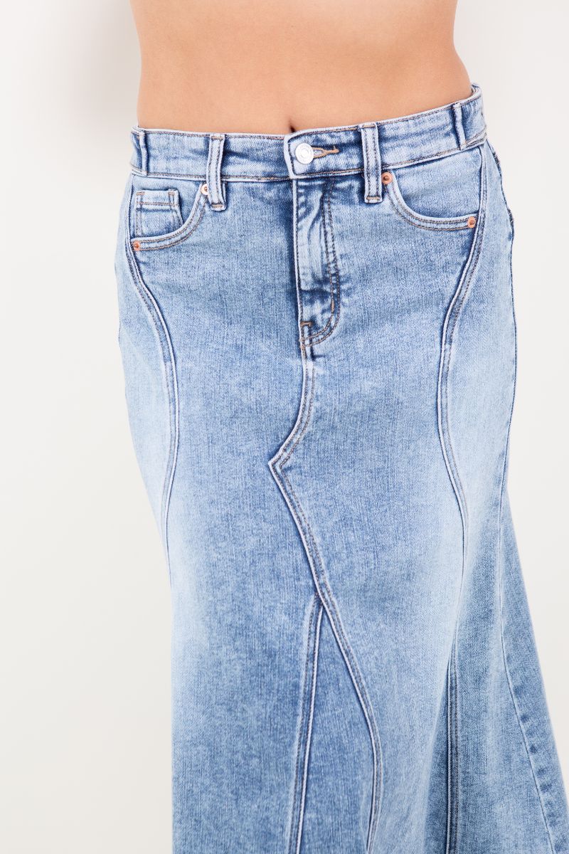 Artemis Vintage |Kayla Denim Maxi Skirt