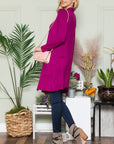 Celeste Full Size Open Front Cardigan with Pockets