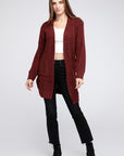 BiBi Twist Knitted Open Front Cardigan With Pockets