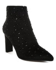 Sakura Diamante Embellished Microfiber Boots