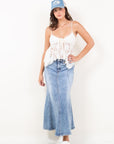Artemis Vintage |Kayla Denim Maxi Skirt