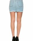 O2 Denim Vintage Mini Skirt Light Wash & Black