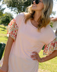 Solid Dizzy Floral Mixed Top - Online Only - My Pampered Life Seattle