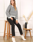 Lilou Herringbone Crew Neck Sweater - Online Only