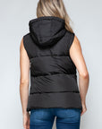 Snobbish Snap and Zip Closure Hooded Vest