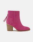 Beast Fashion Suede Point Toe Ankle Booties