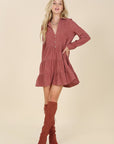 Corduroy Tiered Dress - Online Only