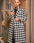 Davi & Dani Textured Knit Tweed Double Button Coat Jacket