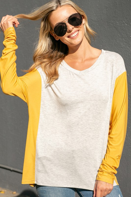 e Luna Colorblock Boxy Top