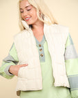 VERY J Zip Up Puffer Padded Warm Vest