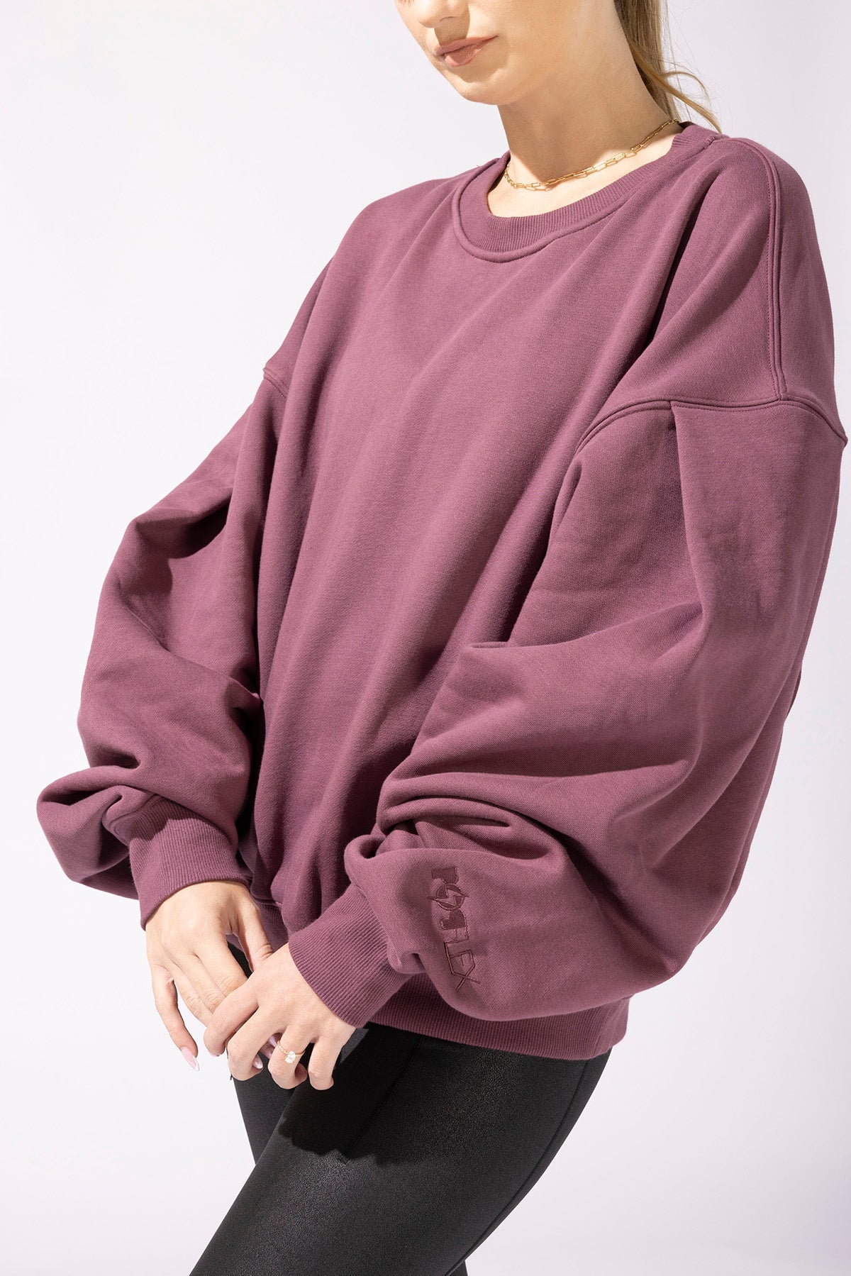 POPFLEX Full Size Brunch Sweater - Merlot