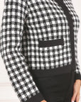 Lilou Black Check Knitted Jacket