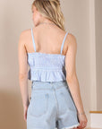 Lilou Blue Gingham Tank Top