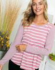 e Luna Striped Long Sleeve Top