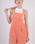 VERY J Sleeveless Double Gauze Overalls with Pockets