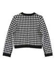 Lilou Black Check Knitted Jacket