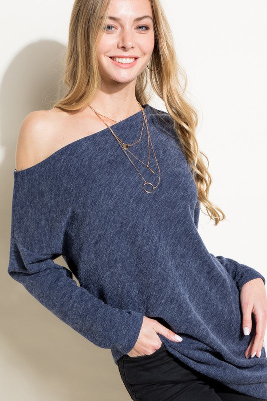 e Luna PLUS One Shoulder Sexy Top