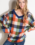 e Luna PLUS Multi Plaid Boxy Top