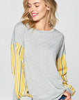 e Luna Striped Mixed Sweatshirt