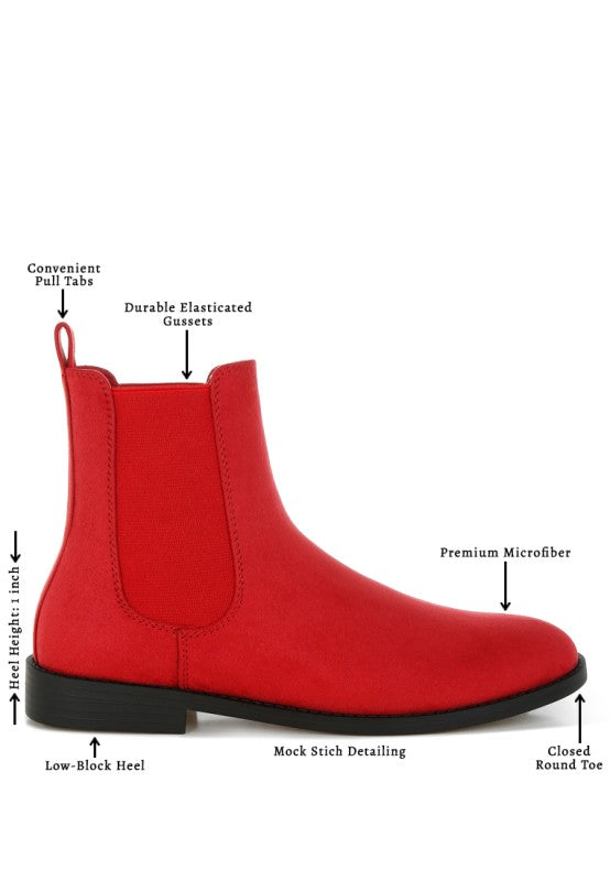 Ayasa Low Block Heel Chelsea Boots