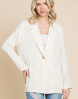 Culture Code One Button Long Sleeve Blazer with Pockets