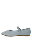 Iker Classic Denim Pin Buckle Ballerinas