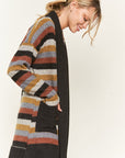 Jade By Jane Multi Color Striped Cardigan