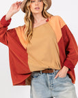 SAGE + FIG Mineral Wash Color Block Top