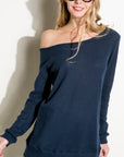 e Luna PLUS Waffle One Shoulder Top