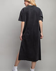 Vented Heavy Cotton Washed Dress