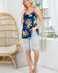 e Luna Allover Floral Tank Top