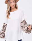 e Luna PLUS Animal Mixed Volume Sleeve Top