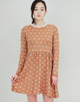 Baby Doll Polka Dot Patterned Sweater Dress