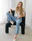 Artemis Vintage | Mesh Tummy Control High Rise Holly Flare Jeans - My Pampered Life Seattle