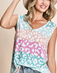 BiBi Leopard V-Neck Tank