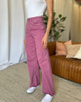 RFM Full Size High Rise Garment Dye Wide Leg  Jeans