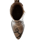 Cornus Snake Print Ankle Boots