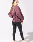 POPFLEX Full Size Brunch Sweater - Merlot