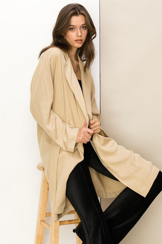 Adora Right Round Button Front Oversized Coat