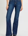 RISEN Full Size High Rise Flare Jeans with Pockets