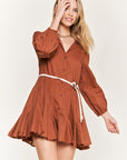 Jade By Jane Solid Flare Shirt Dress