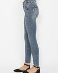 Judy Blue Full Size Tummy Control Vintage Wash Hem Destroy Skinny Jeans