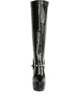 Nephele Silver Stud Stiletto Calf Boots