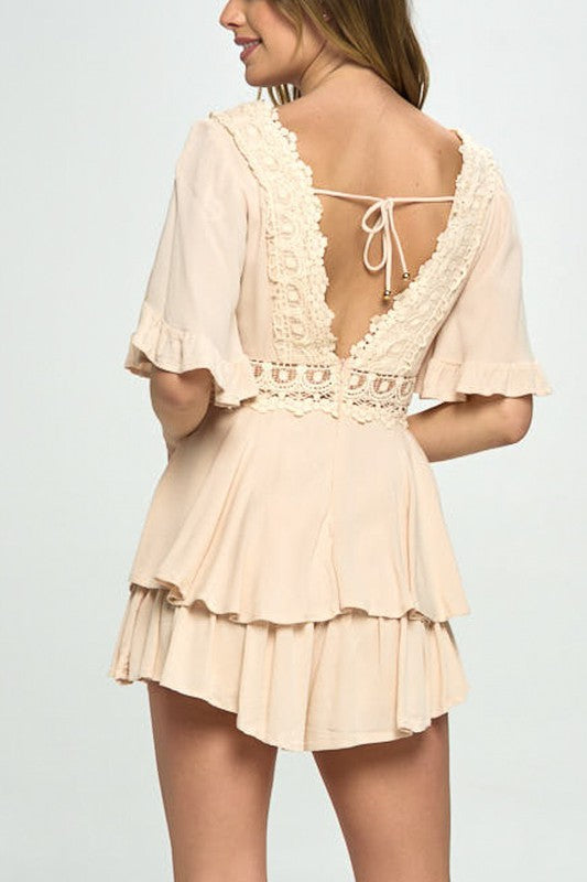 One and Only Collective Flutter Sleeved Romper - Online Only