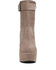 Wanderer Flared Block Heel Mid-Calf Boots