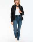 Snobbish PU Leather Biker Jacket with Side Zip Pockets