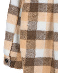 Plaid Sherpa Jacket with Pockets by Lilou