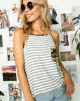 e Luna Plus Stripe Camo Mix Camisole