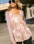 e Luna PLUS Tie Dye Mixed Top