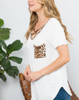 e Luna PLUS Animal Print Basic Top